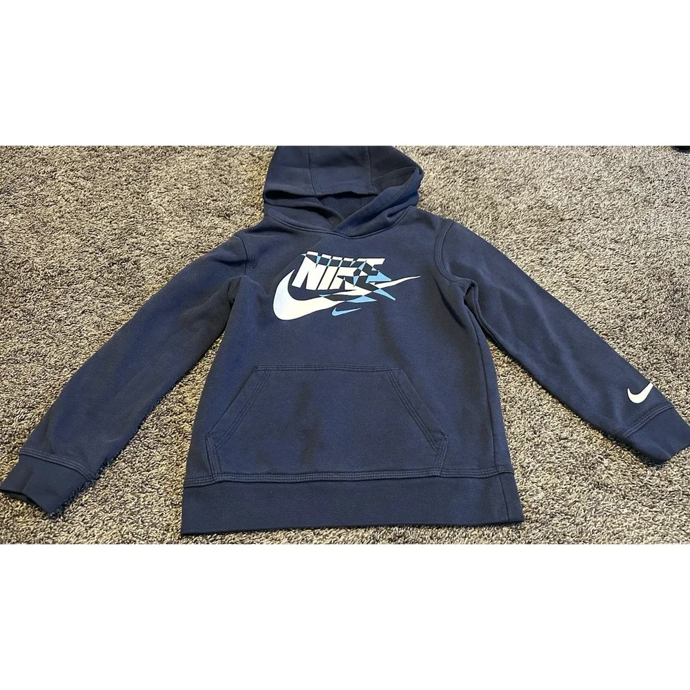 Boy's Youth 3Brand Nike Navy Blue Pullover Hoodie Youth Medium